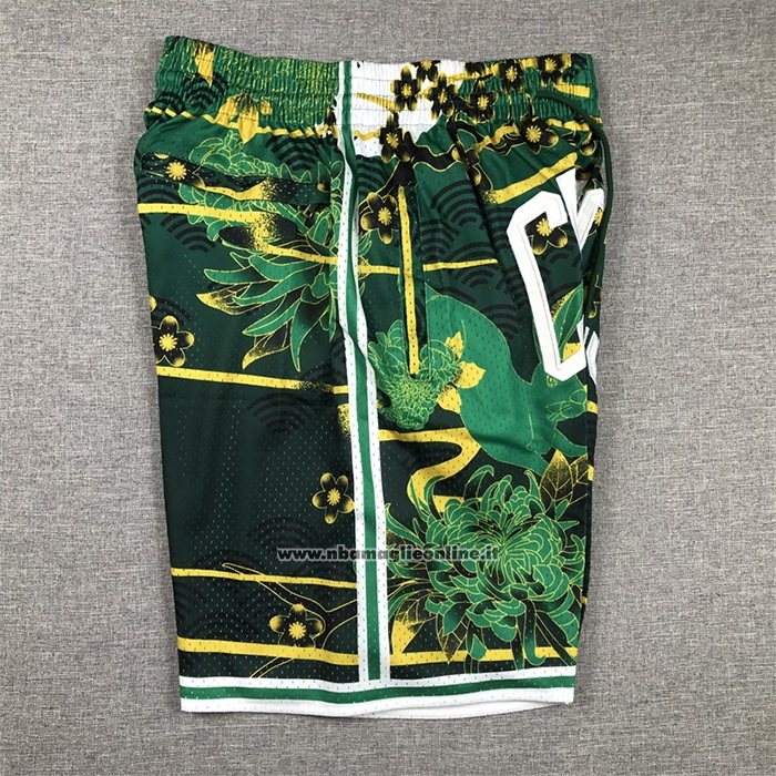 Pantaloncini Boston Celtics Lunar New Year Mitchell & Ness Just Don Verde
